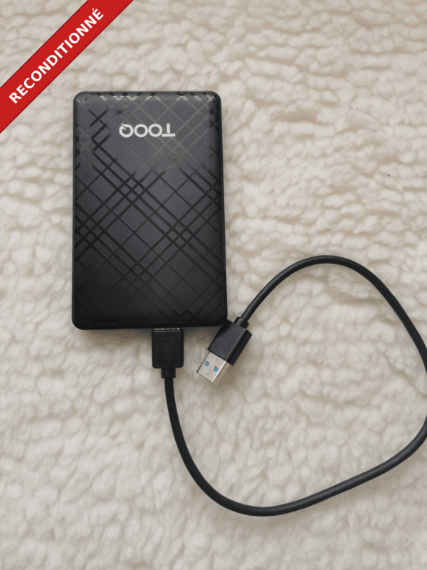 Disque dur externe 1 To reconditionné – TooQ 2,5" USB 3.1