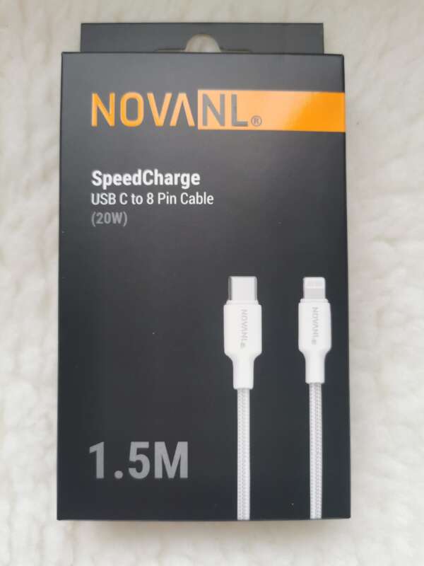 Câble USB-C vers Lightning 20W 1,5 Mètre – Charge Rapide iPhone – Blanc