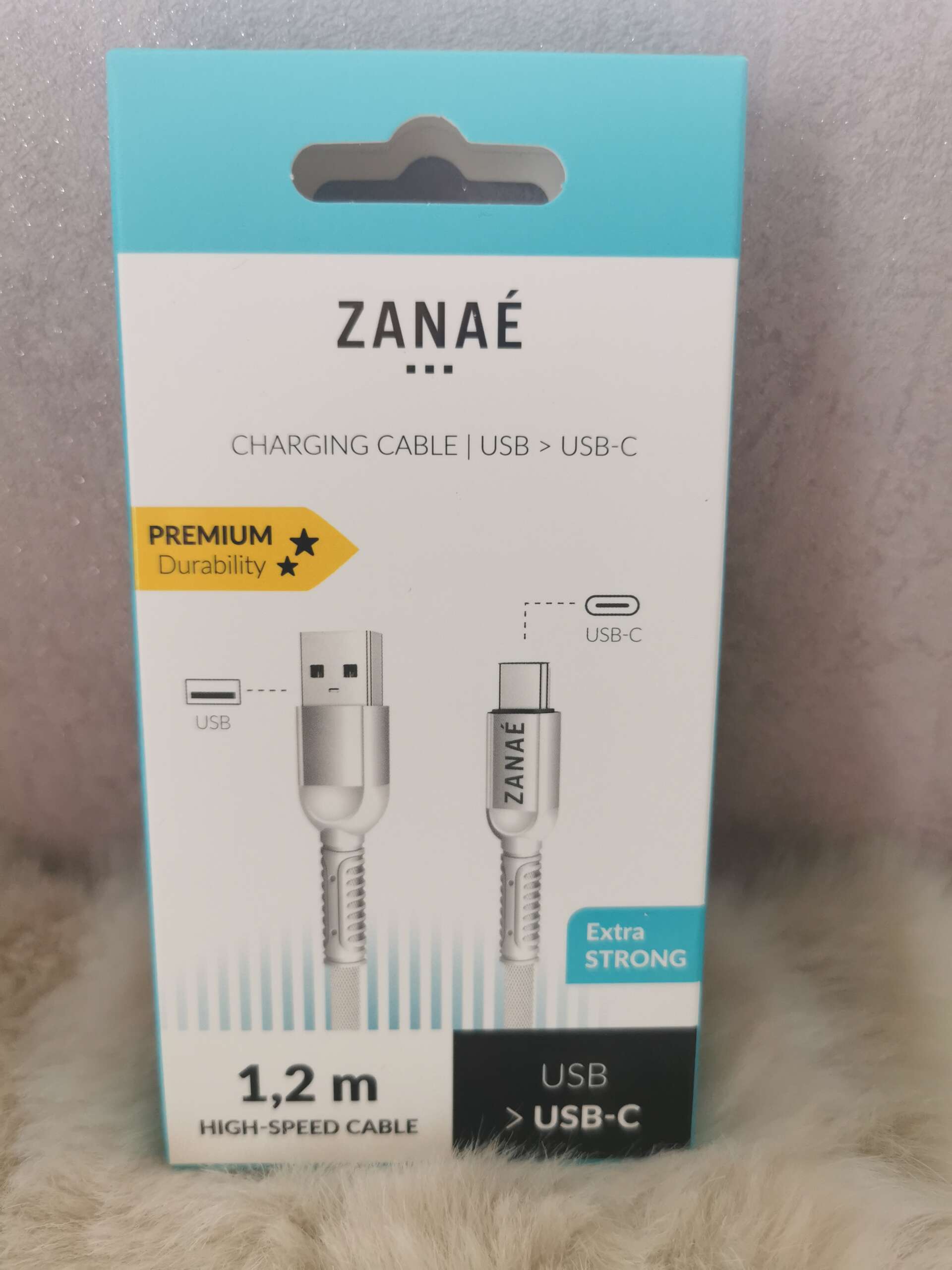 Câble USB-A vers USB-C - 1,2m - Blanc