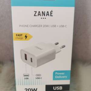 Chargeur Secteur 20W USB-C / USB-A - Blanc