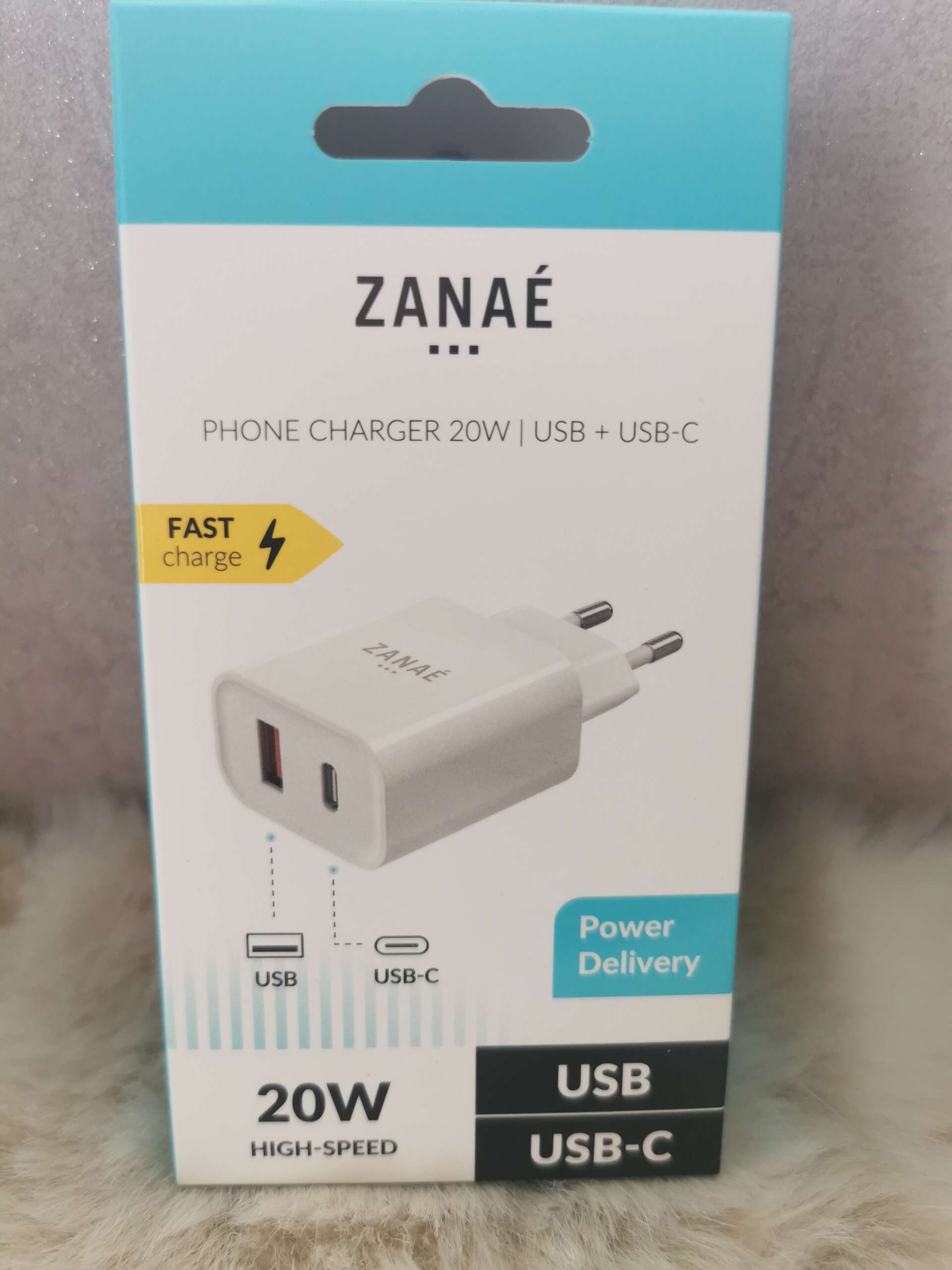 Chargeur Secteur 20W USB-C / USB-A - Blanc